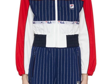 Ruffle stand collar colourblock cropped jacket - FILA x 3.1 Phillip Lim - Multi-colour For Cheap