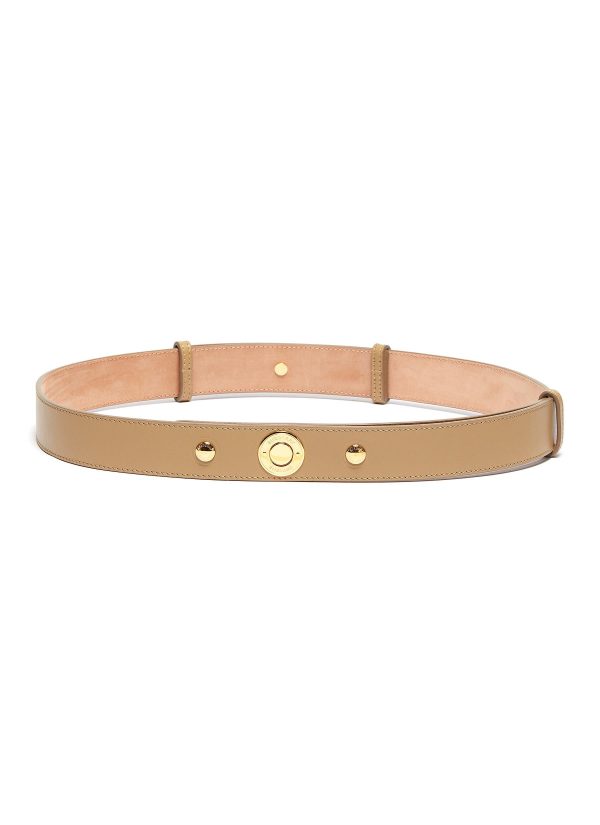 Triple snap button leather belt Online Hot Sale