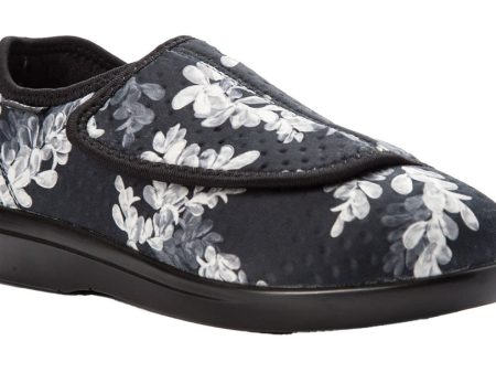 Propet Women s Cush N Foot Black Floral For Cheap