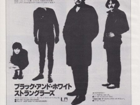 The Stranglers 1978 08 Black and White Japan album promo ad For Sale