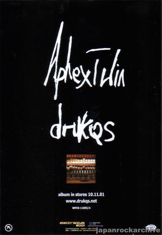 Aphex Twin 2001 11 Drukqs Japan album promo ad Discount