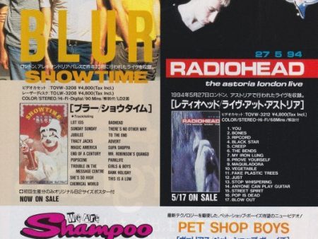 Blur 1995 06 Showtime Japan video promo ad Online Sale