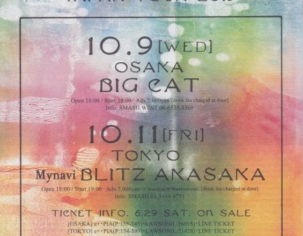 Hot Chip 2019 Japan tour concert gig flyer Fashion