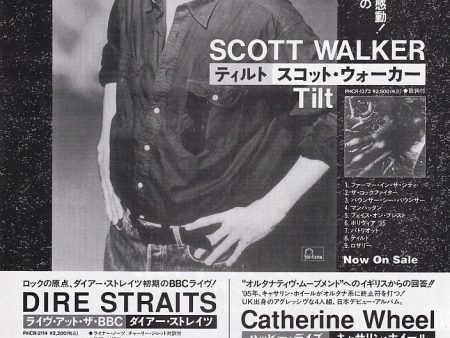 Scott Walker 1995 10 Tilt Japan album promo ad Cheap