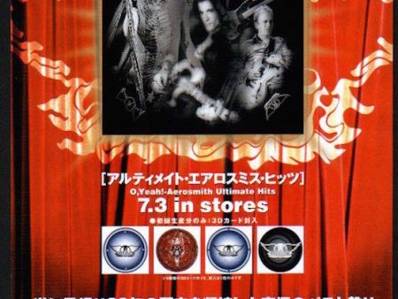 Aerosmith 2002 08 Ultimate Aerosmith Hits Japan album promo ad For Discount