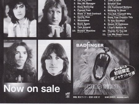 Badfinger 2001 01 Head First Japan album promo ad Online