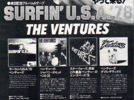 The Ventures 1978 07 Surfin  U.S.A.  78 Japan album   tour promo ad Sale