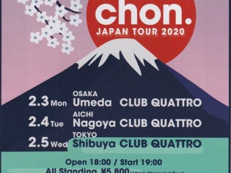 Chon. 2020 Japan tour concert gig flyer   handbill Online Hot Sale