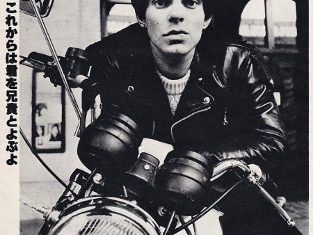 Jean-Jacques Burnel 1979 03 Japanese music press cutting clipping - photo pinup - leather jacket & Triumph Motorcycle For Discount