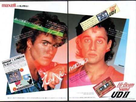 Wham! 1984 12 Maxell Cassette Japan product promo ad Sale