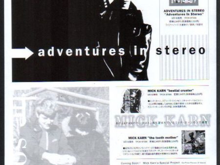 Adventures In Stereo 1997 10 S T Japan debut album promo ad Fashion