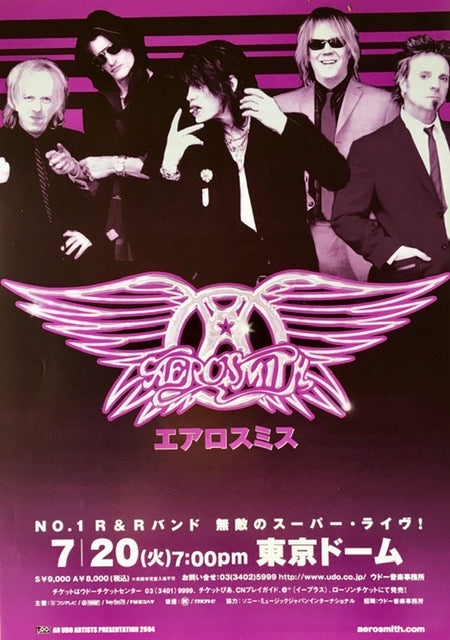 Aerosmith 2004 Japan tour flyer Online now