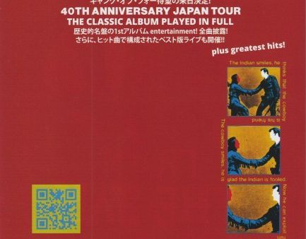 Gang of Four   From The Jam 2019 Japan tour concert gig flyer Cheap