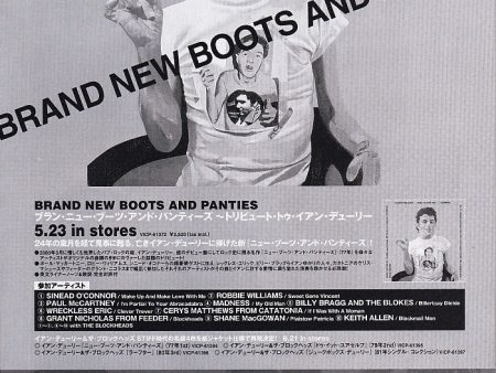 Ian Dury 2001 06 Brand New Boots And Panties Japan tribute album promo ad Discount