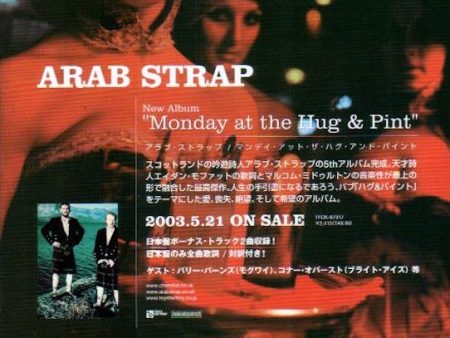 Arab Strap 2003 06 Monday at the Hug & Pint Japan album promo ad Discount