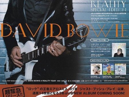 David Bowie 2004 04 Reality Special Edition Japan album promo ad For Discount