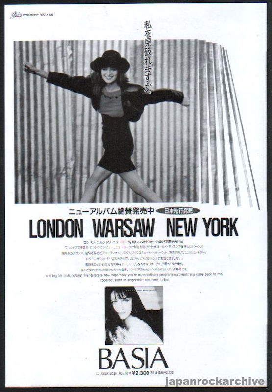 Basia 1990 03 London Warsaw New York Japan album promo ad Online Sale