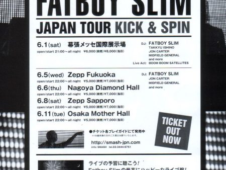 Fatboy Slim 2002 06 Live On Brighton Beach Japan album   tour promo ad Online Sale