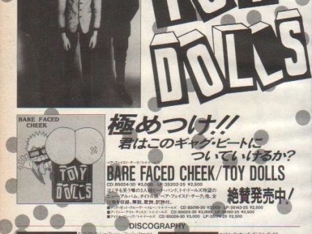 Toy Dolls 1988 01 Bare Faced Cheek Japan album promo ad Hot on Sale