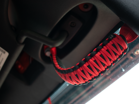 Fishbone Offroad 07-18 Wrangler JK A Pillar Sound Bar Red Paracord Grab Handles Online Sale