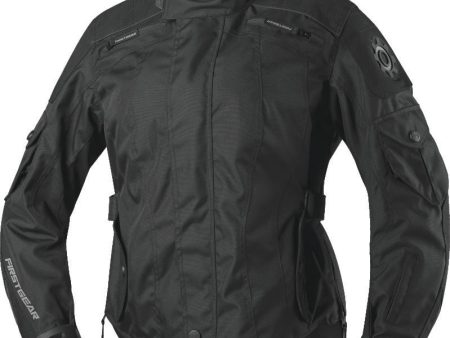 First Gear Voyage Jacket Black Grey Womens - Large Cheap